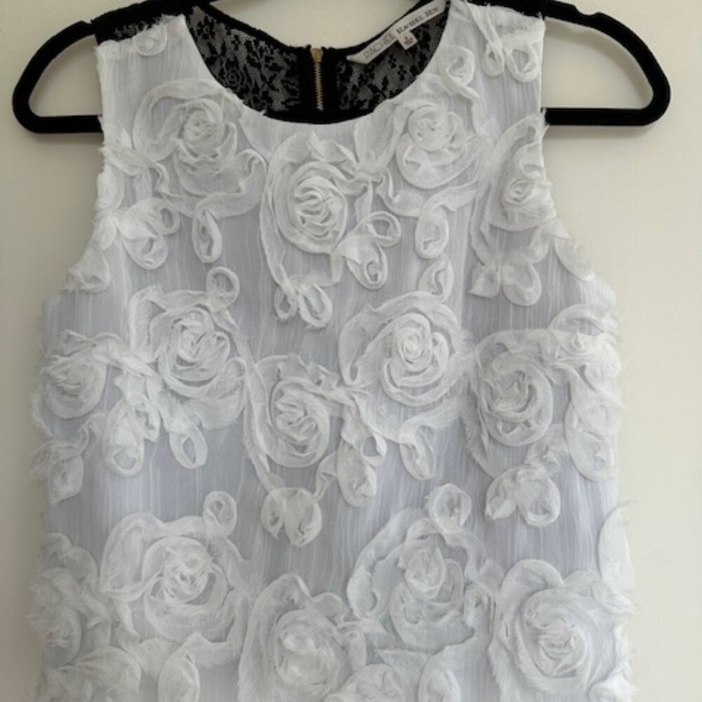 RACHEL Rachel Roy white and black sleeveless top